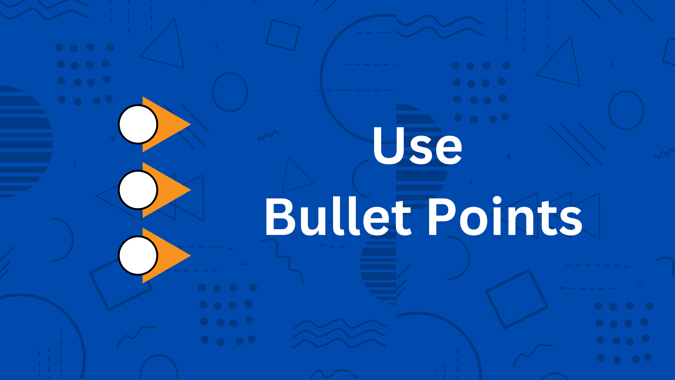 How improve Product Documentation- Use bullet points